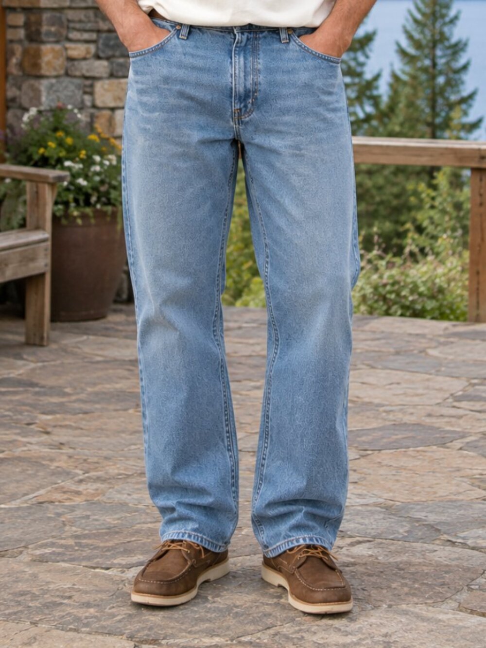 Polo Ralph Lauren Vintage Jeans 36x32 Light Wash Denim Made in Mexico